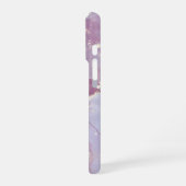 blue and dusty pink gold marble  personalized  iPhone hoesje (Linkerkant)