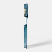 blue and dusty pink gold marble personalized  iPhone hoesje (Rechterkant)