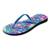 Blue and Fuchsia Abstract Teenslippers (Schuin)