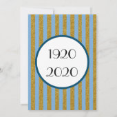 Blue and Gold 1920s Gatsby New Year Party Kaart (Achterkant)