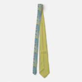 Blue And Gold Abstract Wave Stropdas (Achterkant)