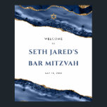 Blue and Gold Agate Border Bar Mitzvah Welcome Pos Poster<br><div class="desc">Dit moderne ontwerp is voorzien van een prachtige blauwe en gouden rand en uw aangepaste tekst. Gebruik de vorm van de sjabloon om jouw tekst toe te voegen. De geavanceerde het uitgeven menu's, die door "te kiezen verder"worden betreden, zullen u toestaan om de doopvonten, de kleuren en de lay-out te...</div>