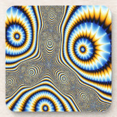 Blue and Gold Alien Eyes Abstract Drankjes Onderzetter (Voorkant)