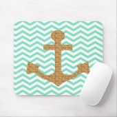 Blue and Gold Anchor Mousepad Muismat (Met muis)