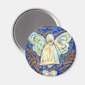 Blue and Gold Cancer Angel Magnet (Voorkant / Achterkant)