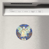 Blue and Gold Cancer Angel Magnet (Insitu (Vaatwasser))