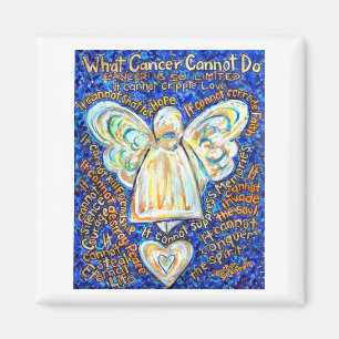 Blue and Gold Cancer Angel Magnet