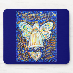 Blue and Gold Cancer Angel Mousepad Muismat