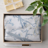 Blue and Gold Chinoiserie French-Toile Bird Tissuepapier (Geschenk)