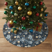 Blue and Gold Christmas Ornaments Poinsettias Kerstboom Rok
