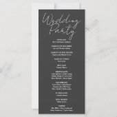 Blue and Gold Crescent Moon huwelijksprogramma (Achterkant)