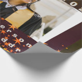 blue and gold elegant invitation cadeaupapier (Hoek)