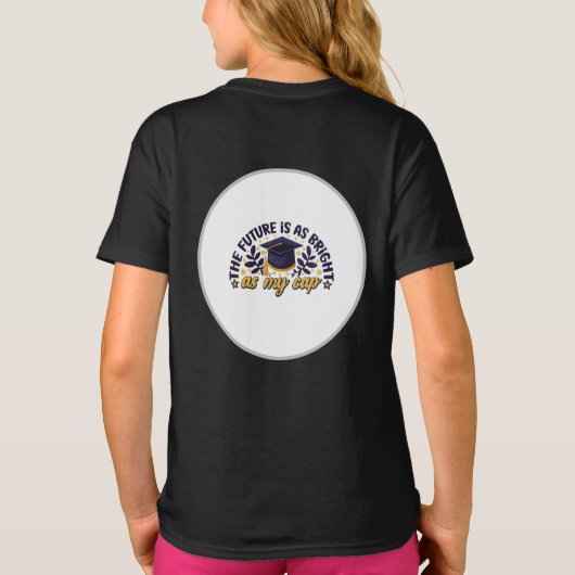 blue and gold elegant invitation t-shirt (Achterkant)