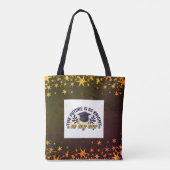 blue and gold elegant invitation tote bag (Achterkant)