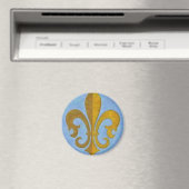 Blue and Gold Fleur De Lis Magneet (Insitu (Vaatwasser))