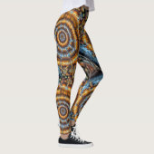 blue and gold fractal swirl leggings2 leggings (Rechts)