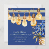 Blue and Gold Garden Party en Plant Swap Kaart (Achterkant)