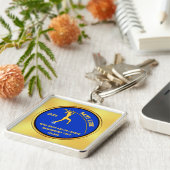 Blue and Gold GIRLS, Gifts for Pole Vaulters, Sleutelhanger (Zijkant)