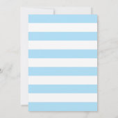 Blue and Gold Glitter Baptism Invitation Kaart (Achterkant)