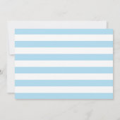 Blue and Gold Glitter Baptism Invitation Kaart (Achterkant)