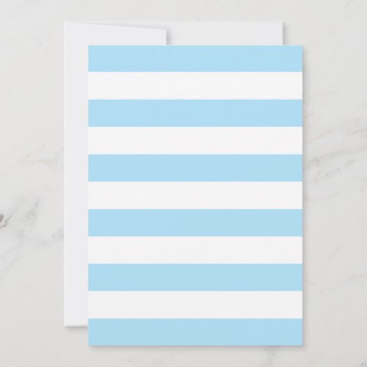 Blue and Gold Glitter Baptism Invitation Kaart (Achterkant)