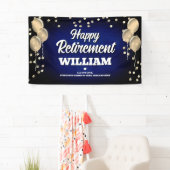 Blue and Gold Happy Retirement Spandoek (Insitu)