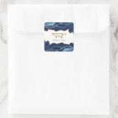 Blue and Gold Hebrew A Freilichen Purim Vierkante Sticker (Tas)