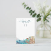 Blue And Gold Ink Keychain Display Card Visitekaartje (Staand voorkant)