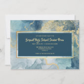 Blue and Gold Invitations Kaart (Voorkant)