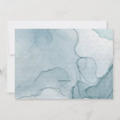 Blue and Gold Invitations Kaart (Achterkant)