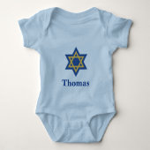 Blue and Gold Jewish Star van David Romper (Voorkant)