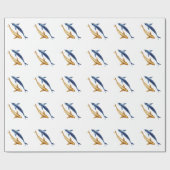 Blue and Gold Koi Fish Gift Wrap Cadeaupapier (Vlak)