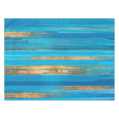Blue and Gold lines Abstract N2 Tafelkleed (Voorkant (Horizontaal))