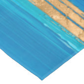 Blue and Gold lines Abstract N2 Tafelkleed (Gekanteld)