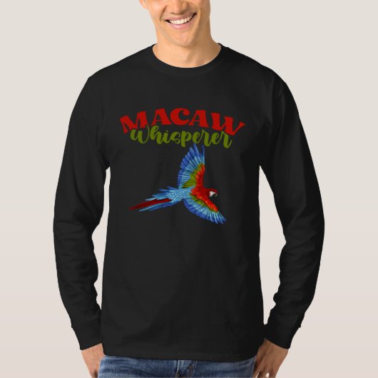 Blue And Gold Macaw Birdwatching for Parrot Lovers T-shirt (Voorkant)