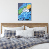 Blue and Gold Macaw Canvas Afdruk (Insitu (Slaapkamer))