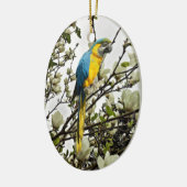 Blue and Gold Macaw Keramisch Ornament (Links)