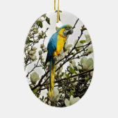 Blue and Gold Macaw Keramisch Ornament (Achterkant)
