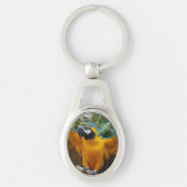 Blue and Gold Macaw Sleutelhanger (Voorkant)