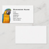 Blue and Gold Macaw Visitekaartje (Voorkant / Achterkant)