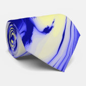 Blue and Gold Marble Designer Stropdas (Opgerold)