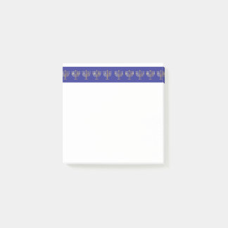 Blue and Gold Menorah Border Post-it® Notes
