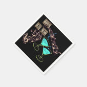 Blue and Gold Music en Cocktails Nieuwjaar Napkins Servetten (Hoek)