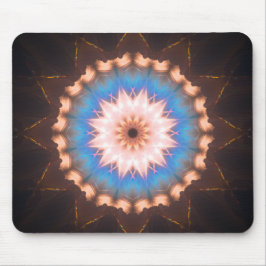 Blue and Gold Star-Shaped Mandala Muismat