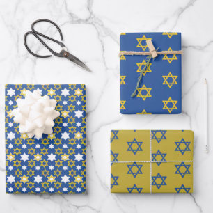 Blue and Gold Star van David Inpakpapier Vel