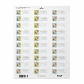 Blue and Gold Striped Roos Return Address Label (Full Sheet)