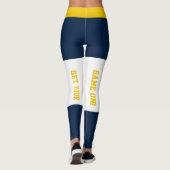 Blue and Gold Team Spirit Gameday Leggings (Achterkant)