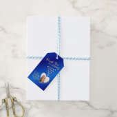 Blue and Gold Thank You 50th Birthday Favor Cadeaulabel (Met Touw)