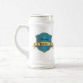 Blue and Gold Tone Plaque Best Man Wedding Stein Bierpul (Links)