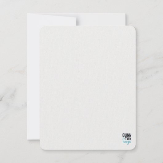 Blue and Gold Waterverf Swash Wedding RSVP-kaart RSVP Kaartje (Achterkant)